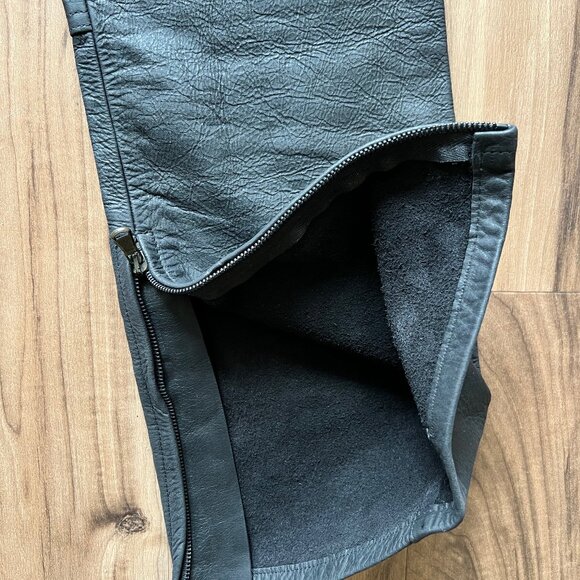 POLO Leather Pants Ralph Lauren Black Motorsport - Picture 12 of 12